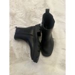 NEW AMERICAN EAGLE WOMEN CHUNKY HEEL ANKLE BLACK BOOTS WITH PIPING SZ 7.5 Photo 6