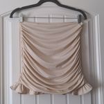 Oh Polly Frill Seeker Ivory Cream Ruffle mini Skirt Photo 2