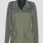 Mudd Vintage Y2K Jacket Embroidered Military Green M Photo 0