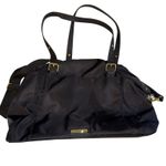Madden Girl Black Nylon Duffel Bag Gold Accents Travel Weekender Gym Bag Photo 0