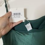 Selfie Leslie NEW!  Well Versed Pleated Bust Front Split Dress Forest Green Med Photo 9