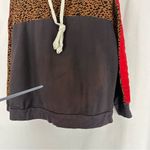 Monrow Cheetah Print Pullover Hoodie Womens Medium Grey Photo 4