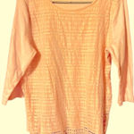 Croft & Barrow light pink women’s top; XL; GUC; color is a light peach/pinkish Photo 0