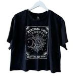 Organic Generation Black White Mystical Celestial Bohemian Cropped Lightweight Black Size L Photo 0