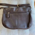 Vintage Stone & Co. Dark Brown Brass Pebbled Leather Purse Crossbody Bag Photo 15