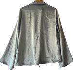 A New Day XL Blue Lace Up Blouse Long Sleeve Collared Top Womens Photo 4