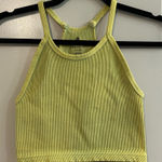 FP Movement by Free People Yellow Ribbed Tank Top Green Size undefined Photo 0