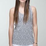 Lululemon Tone It Tank Top Gray Floral Racerback Ruched Activewear Photo 0