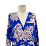Yumi Kim Yumi Kim Liz Silk Romper Tahiti Sunrise Royal Blue Floral Print Size Medium Photo 3