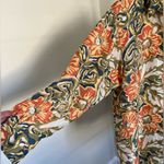 Capezio Vintage  floral silk button blouse long sleeve lightweight sheer Photo 2