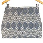 Mango Suit Collection Women's Blue Diamond Pattern Mini Skirt Size 2 Photo 1