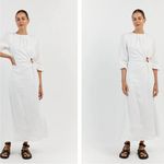 DISSH • beau white long sleeve linen midi dress sz US 6 Photo 1