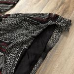 B. Smart  Boho Paisley Kimono Sleeve Dress Black Red White Elastic Waist Sz 12 Photo 5