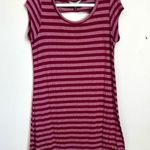 Billabong | Burgundy Striped Open Back Mini Dress Sz L Photo 2
