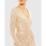 Mac Duggal – Gold Sequin Party Dress – Style 26549 – Size 2 – Holiday NYE Photo 1