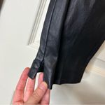 Theory Lamb Leather Black Leggings Sleek Pants Elastic Waist Zipper Details 10 Photo 2