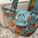 Italian Design Nuovedive Sequin & Leather Handbag Blue Photo 12