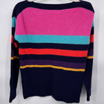 WoolOvers Boat Neck Jumper Sweater Womens XS Pink Blue Stripe 100% Lambswool‎ Photo 0