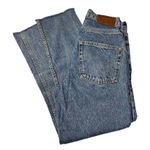 ZARA  The Slim Straight In‎ Bave Blue Women’s Jeans Size 4 High Waisted Raw Hem Photo 0