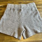 SKIMS  Shorts Women's 2X 3X Gray Smoke Cozy Knit Sherpa High Rise Lounge Pull On Photo 3