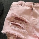Forever 21 PEACHY PINK DISTRESSED CUT-OFFS Photo 2