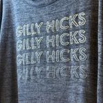 Gilly Hicks  Long Sleeve Pullover Top Blue Heathered Graphic Print Women's Sz M # Photo 4