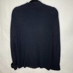 Black Zip Front Sweater Cardigan Quilted Front Sz Large? Photo 1