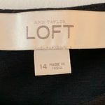 Loft Ann Taylor  Black Ponte Knit Sheath Floral Women’s Size 14 Graduation Church Photo 2