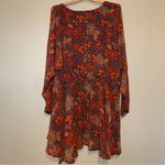 Free People  Floral Scarf Teegan Mini Dress V Neck Size L Photo 7