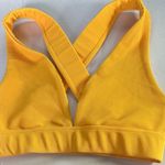 Beach Riot NWOT Sports Lauren Yellow Ribbed Plunge Racerback Sports Bra Size XS Photo 2