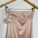 Vintage Lorraine Long Slip Beige USA made Lace trim Size 36 Tan Photo 4