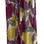 Jane + Delancey Womens Tropical Print Elastic Waist Wide Leg Pants Size L resort Purple Size L Photo 0
