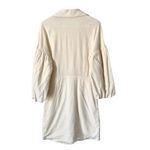 Veronica Beard  Samy Linen Cream Ivory Shirt Dress size 4 NO BELT Puff sleeves Photo 7