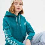 Roxy PEACE SIGN logo sleeves Hoodie Sweatshirt M Photo 3