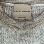 Erika Cavallini Italy Cream Tan Lightweight Crewneck Sweater Size Medium Photo 1