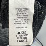 Entro  tie waist sheer v-neck pullover sweater black color dots L casual Photo 5