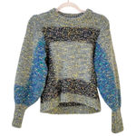 Ted Baker  London Multicolor Gray Blue Yellow Wool Blend Chunky Knit Sweater sz 2 Photo 0
