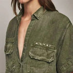 AG Adriano Goldschmied AG Anson Tencel And Linen Blend Top‎ xs Photo 3