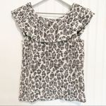 Anthropologie Dolan Savannah Asymmetrical Leopard Print  Blouse Size Small Photo 6