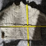 The Limited  Vintage Women’s M Oatmeal Tan Marled Wool Hand Knit Cropped Sweater Photo 4