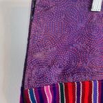 Handmade Baja Tapestry Embroidered Floral Fringe Guatemalan Artsy Festival Skirt Multiple Size L Photo 3