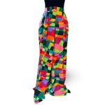 Vintage 80s/90s Gay Boyer Colorful Bold Geometric High Waist Palazzo Pants Red Size M Photo 1