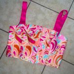 ZARA Mod floral printed satin button crop top  blogger host pick spring boho Nwt Photo 0