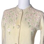 50s / 60s Barbara Lee Furbiend Angora Wool Embroidered Daisy Sweater S Photo 5