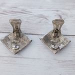 Vintage Clip On Earrings Large Red & Cream Striped Photo 4