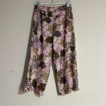 Indyeva Epesi II Regular Waist Wide Leg Pant Leaf Print Size Small Pink Photo 1