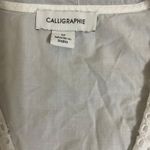 Calligraphie Lace Collar Long Sleeve white 100% cotton women's blouse size M Size M Photo 4