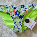 New Cyn & Luca Small bikini swim string bottom floral teal medium coverage‎ Blue Photo 0