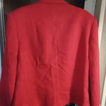 Evan Picone  womens 10 red blazer with flower brooch Photo 7