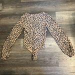 Abercrombie & Fitch Soft A & F Cozy Leopard Print Long Sleeved Bodysuit Small Photo 3